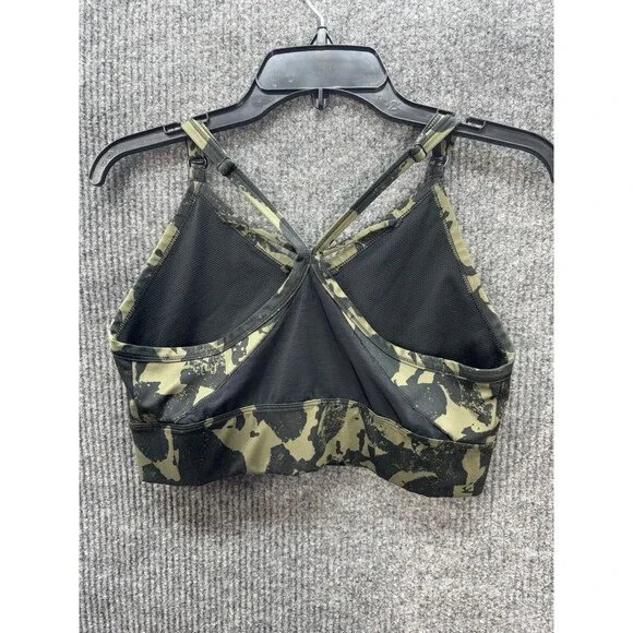 Nike Dri-FIT Sports Bra Womens XL Green Black Indy Icon Clash Strappy DM0668-222 - Picture 4 of 8